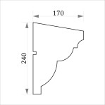 Фасадний молдинг ФТ58 Н 240х170