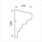 Фасадний молдинг ФТ6 Н 240х150