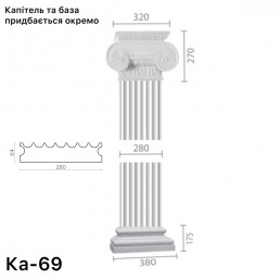 Пилястра из гипса ка-69