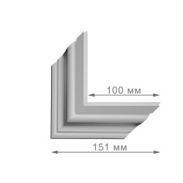 Декоративний кут у-1006 h151x151 мм