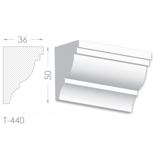 Тяга, молдинг из гипса т-440