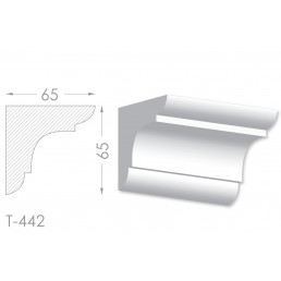 Тяга, молдинг из гипса т-442