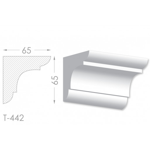 Тяга, молдинг из гипса т-442