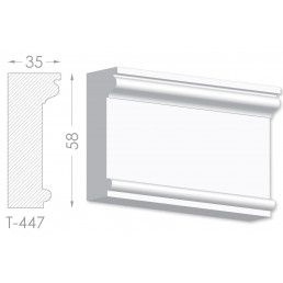 Тяга, молдинг з гіпсу т-447