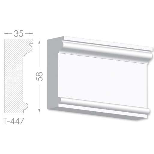 Тяга, молдинг из гипса т-447