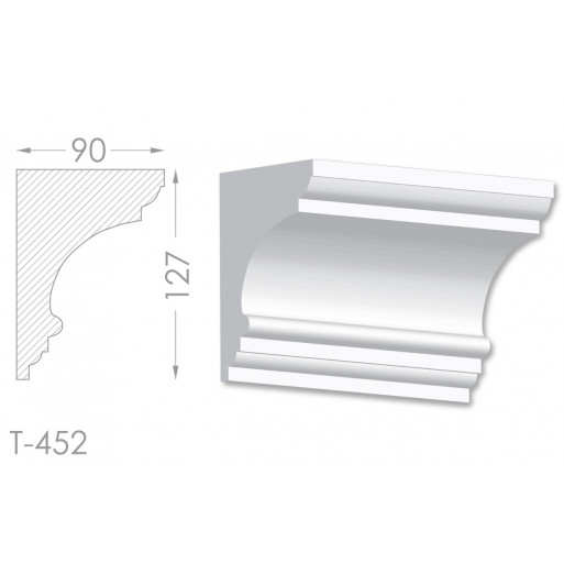 Тяга, молдинг из гипса т-452