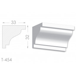 Тяга, молдинг з гіпсу т-454