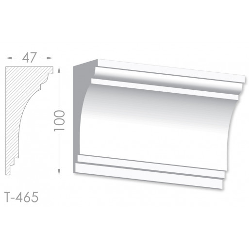 Тяга, молдинг з гіпсу т-465