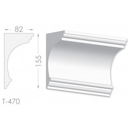 Тяга, молдинг з гіпсу т-470