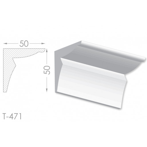 Тяга, молдинг з гіпсу т-471