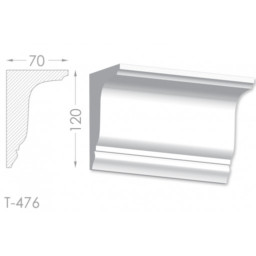 Тяга, молдинг из гипса т-476