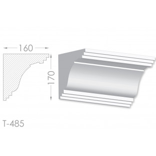Тяга, молдинг з гіпсу т-485