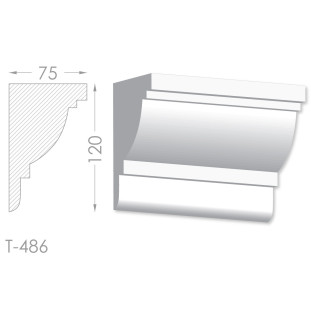 Тяга, молдинг из гипса т-486