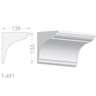 Тяга, молдинг з гіпсу т-491