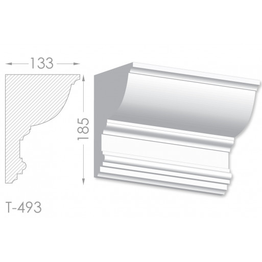 Тяга, молдинг из гипса т-493