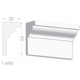 Тяга, молдинг з гіпсу т-498
