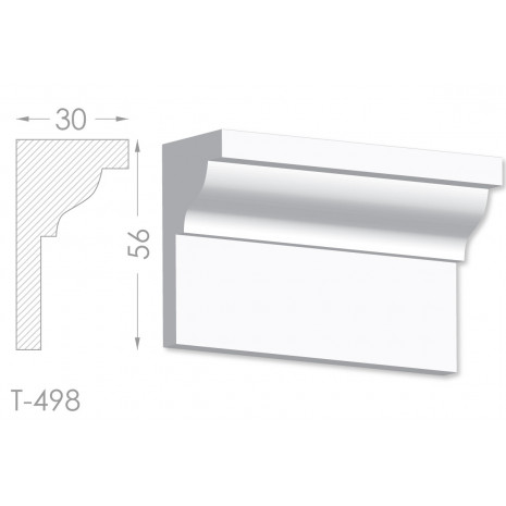 Тяга, молдинг з гіпсу т-498
