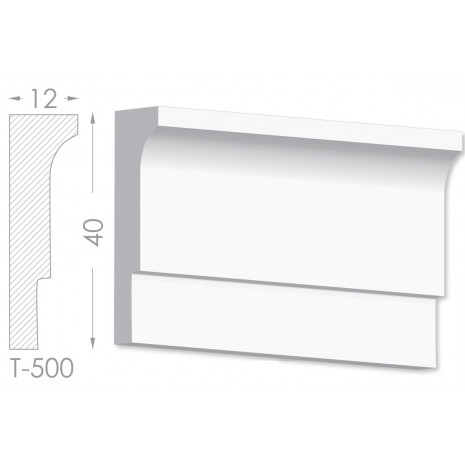 Тяга, молдинг з гіпсу т-500