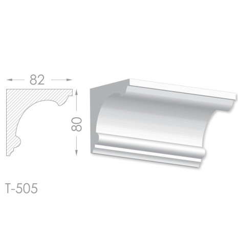 Тяга, молдинг з гіпсу т-505