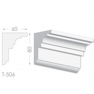 Тяга, молдинг з гіпсу т-506