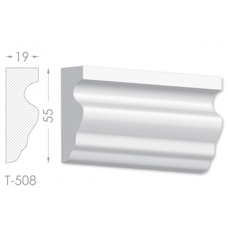 Тяга, молдинг з гіпсу т-508