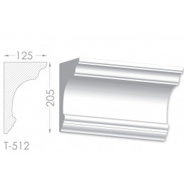 Тяга, молдинг з гіпсу т-512