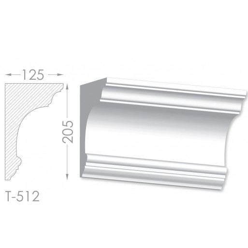 Тяга, молдинг из гипса т-512