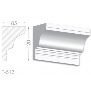 Тяга, молдинг з гіпсу т-513
