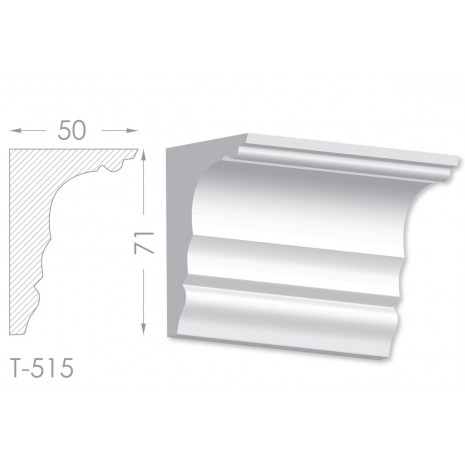 Тяга, молдинг з гіпсу т-515