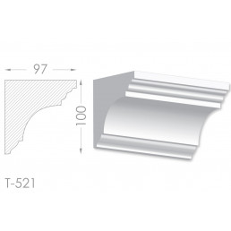 Тяга, молдинг з гіпсу т-521