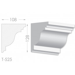 Тяга, молдинг з гіпсу т-525