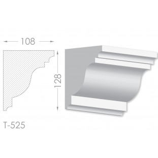 Тяга, молдинг из гипса т-525