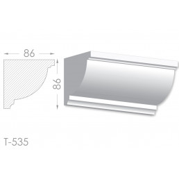 Тяга, молдинг з гіпсу т-535