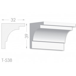 Тяга, молдинг з гіпсу т-538