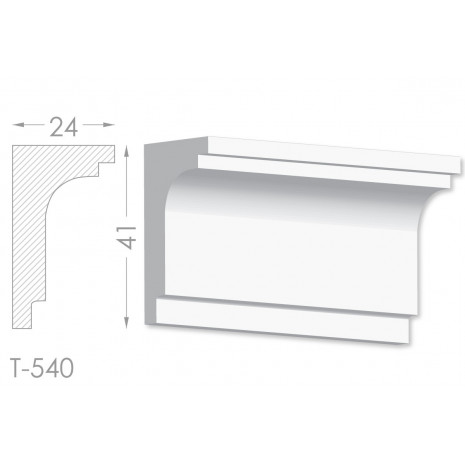 Тяга, молдинг з гіпсу т-540