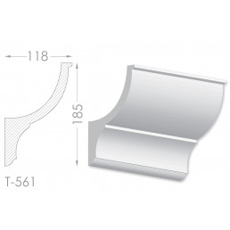 Тяга, молдинг з гіпсу т-561