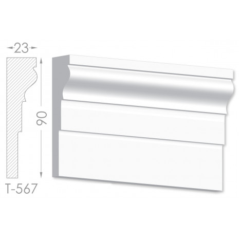 Тяга, молдинг з гіпсу т-567