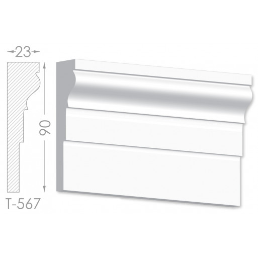 Тяга, молдинг из гипса т-567