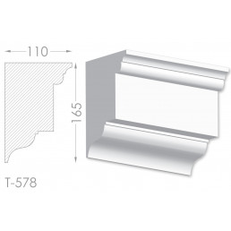 Тяга, молдинг з гіпсу т-578