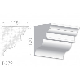 Тяга, молдинг з гіпсу т-579