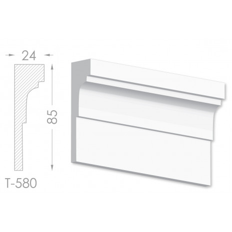 Тяга, молдинг з гіпсу т-580