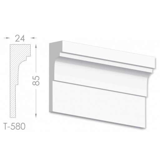 Тяга, молдинг з гіпсу т-580