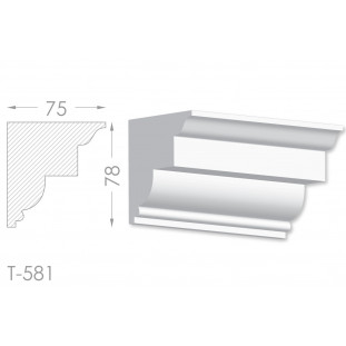 Тяга, молдинг з гіпсу т-581