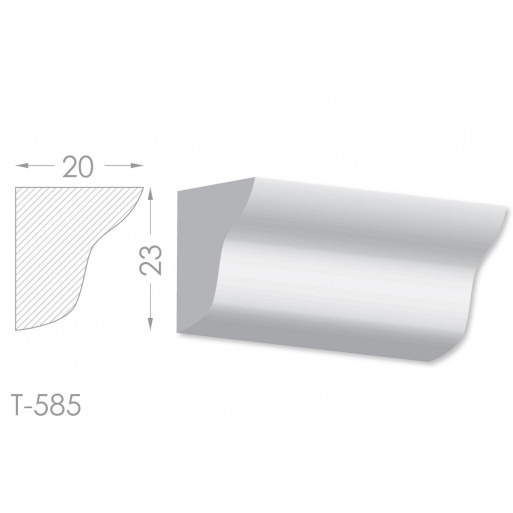 Тяга, молдинг з гіпсу т-585
