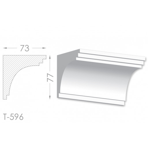 Тяга, молдинг из гипса т-596