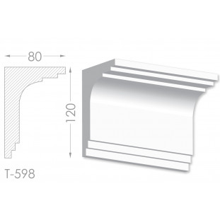 Тяга, молдинг з гіпсу т-598 Тяга, молдинг з гіпсу т-598