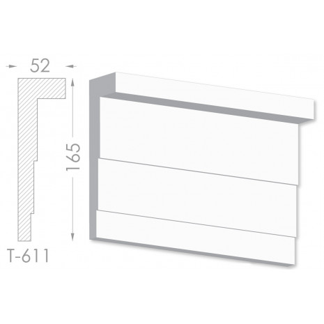 Тяга, молдинг з гіпсу т-611