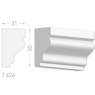 Тяга, молдинг з гіпсу т-626