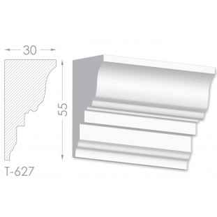 Тяга, молдинг з гіпсу т-627
