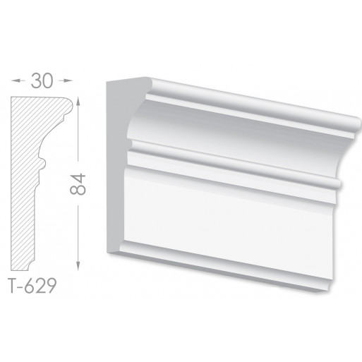 Тяга, молдинг з гіпсу т-629